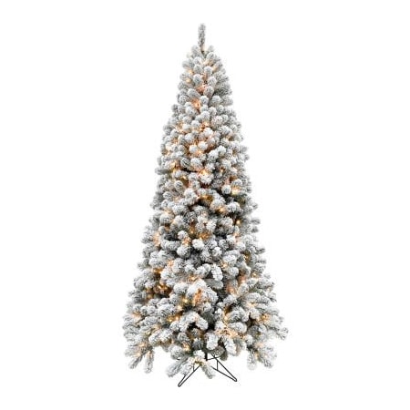 Almo Fulfillment Services Fraser Hill Farm Artificial Christmas Tree - 6.5 Ft. Alaskan Flocked - Clear Smart Lights FFAF065-3SN